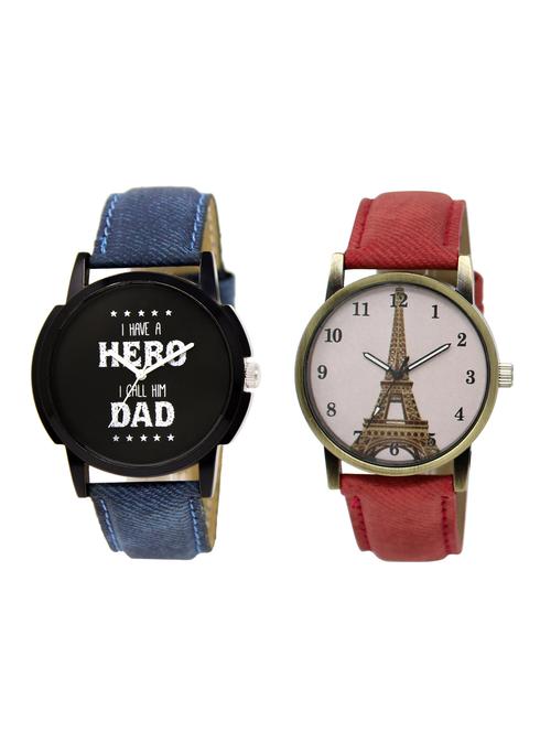 ACNOS Round dial analog watch combo(WAT-LR-07-230-COMBO) - 15500766 - Very Small Image - 1