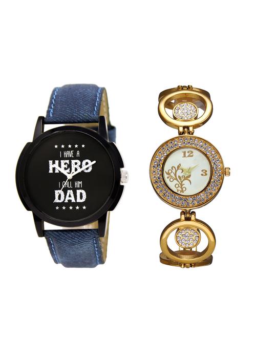 ACNOS Round dial analog couple watch(WAT-LR-07-204-COMBO) - 15500770 - Standard Image - 1