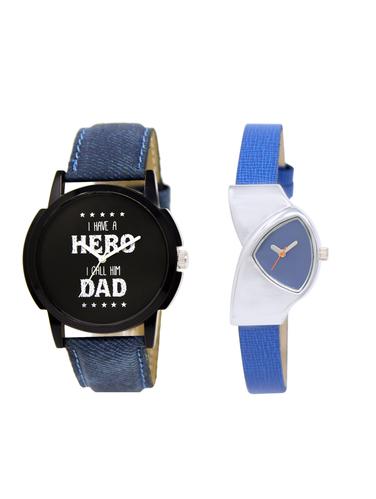 ACNOS Round dial analog couple watch(WAT-LR-07-208-COMBO) - 15500773 - Very Small Image - 1