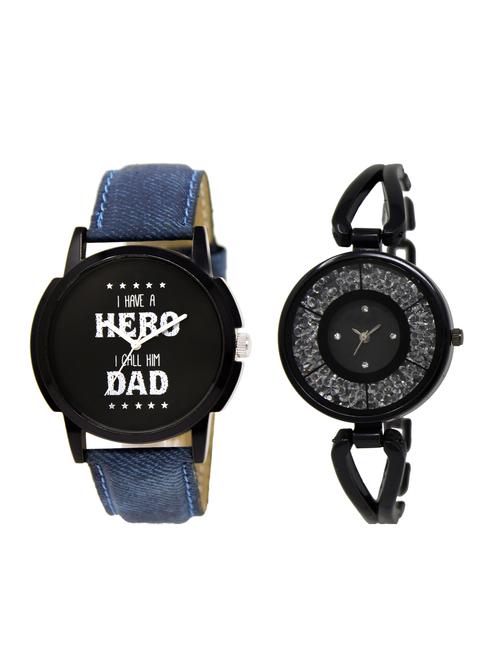 ACNOS Round dial analog couple watch(WAT-LR-07-211-COMBO) - 15500776 - Standard Image - 1