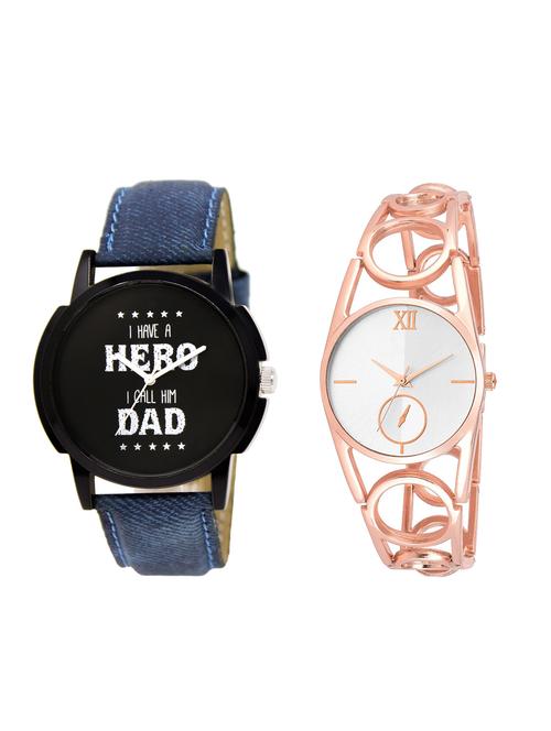 ACNOS Round dial analog couple watch(WAT-LR-07-213-COMBO) - 15500777 - Standard Image - 1