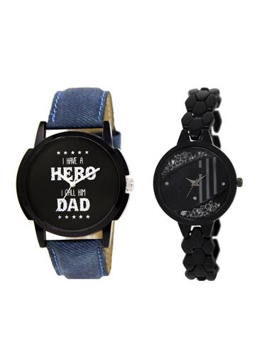 ACNOS Round dial analog couple watch(WAT-LR-07-221-COMBO) - 15500784 - Very Small Image - 1