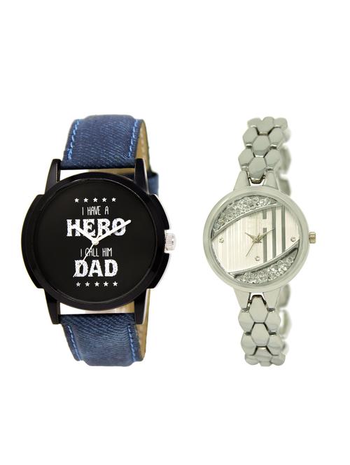 ACNOS Round dial analog couple watch(WAT-LR-07-223-COMBO) - 15500786 - Very Small Image - 1