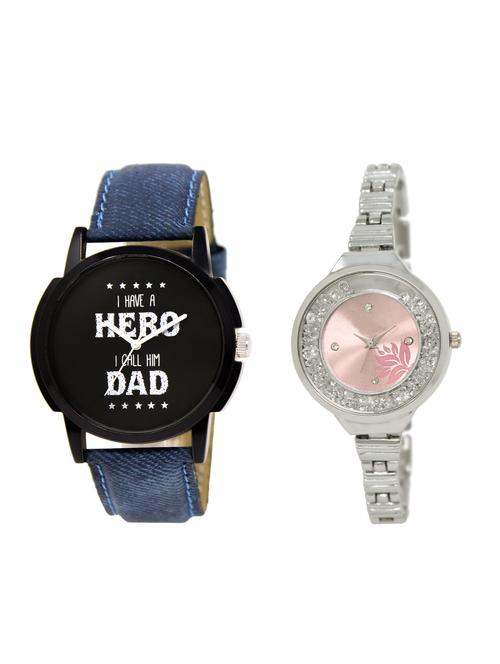ACNOS Round dial analog couple watch(WAT-LR-07-226-COMBO) - 15500789 - Standard Image - 1
