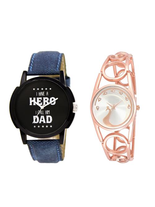 ACNOS Round dial analog couple watch(WAT-LR-07-232-COMBO) - 15500793 - Very Small Image - 1