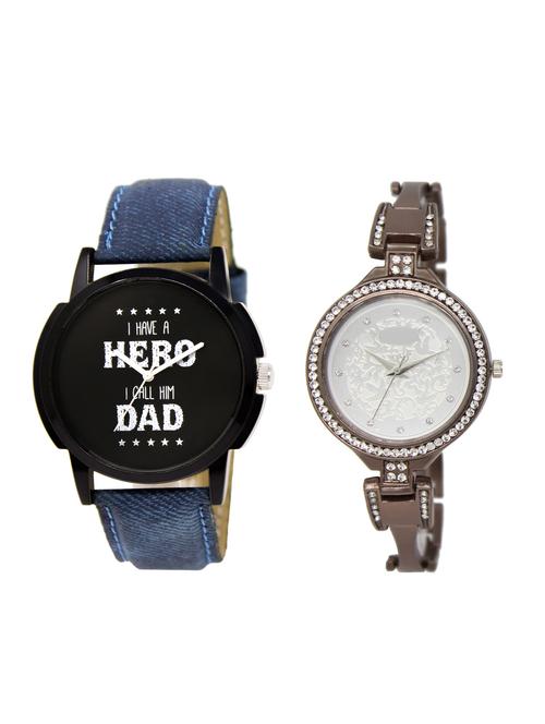 ACNOS Round dial analog couple watch(WAT-LR-07-236-COMBO) - 15500797 - Very Small Image - 1