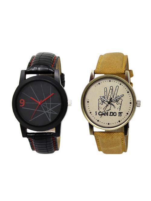 ACNOS Round dial analog watch combo(WAT-LR-08-30-COMBO) - 15500823 - Standard Image - 1