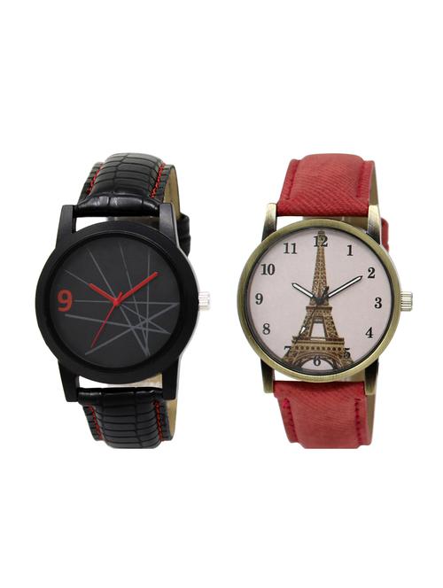 ACNOS Round dial analog watch combo(WAT-LR-08-230-COMBO) - 15500831 - Standard Image - 1