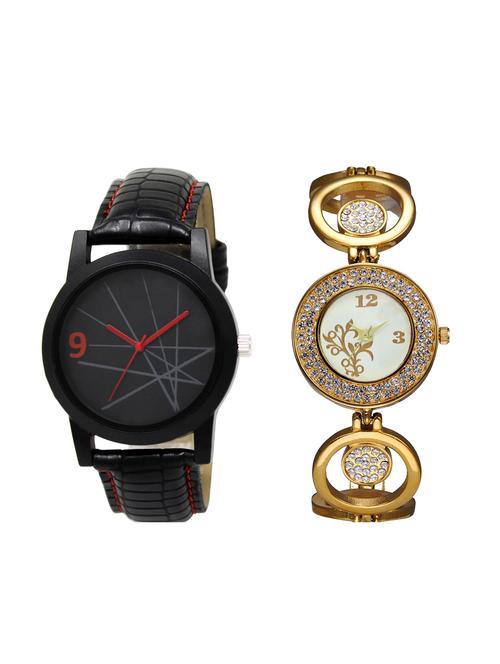 ACNOS Round dial analog couple watch(WAT-LR-08-204-COMBO) - 15500835 - Standard Image - 1