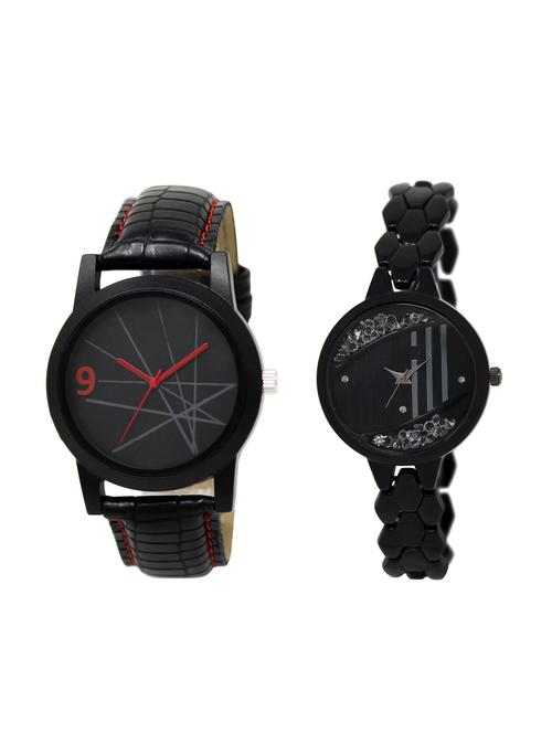 ACNOS Round dial analog couple watch(WAT-LR-08-221-COMBO) - 15500849 - Very Small Image - 1