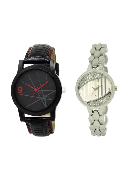 ACNOS Round dial analog couple watch(WAT-LR-08-223-COMBO) - 15500851 - Standard Image - 1