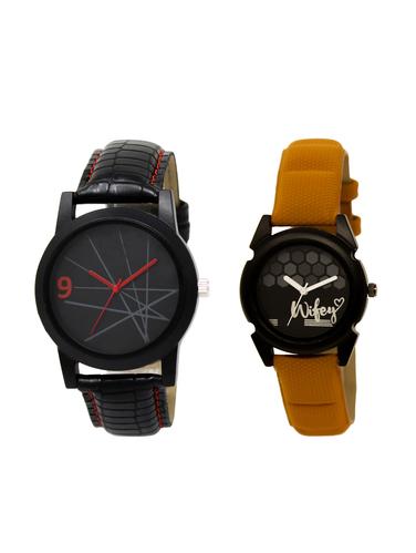 ACNOS Round dial analog couple watch(WAT-LR-08-235-COMBO) - 15500861 - Very Small Image - 1