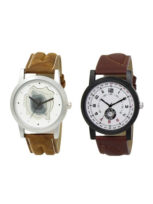 ACNOS Round dial analog watch combo(WAT-LR-09-11-COMBO) - 15500868 - Standard Image - 1