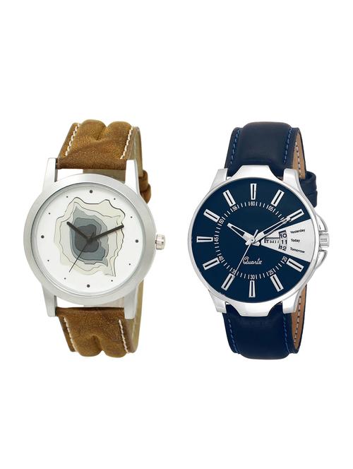ACNOS Round dial analog watch combo(WAT-LR-09-23-COMBO) - 15500880 - Standard Image - 1