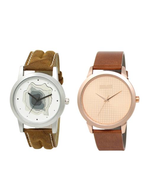 ACNOS Round dial analog watch combo(WAT-LR-09-34-COMBO) - 15500891 - Very Small Image - 1