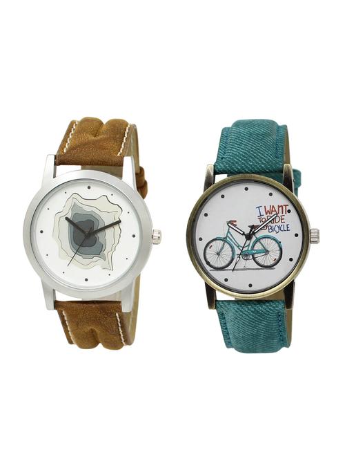 ACNOS Round dial analog watch combo(WAT-LR-09-229-COMBO) - 15500894 - Standard Image - 1
