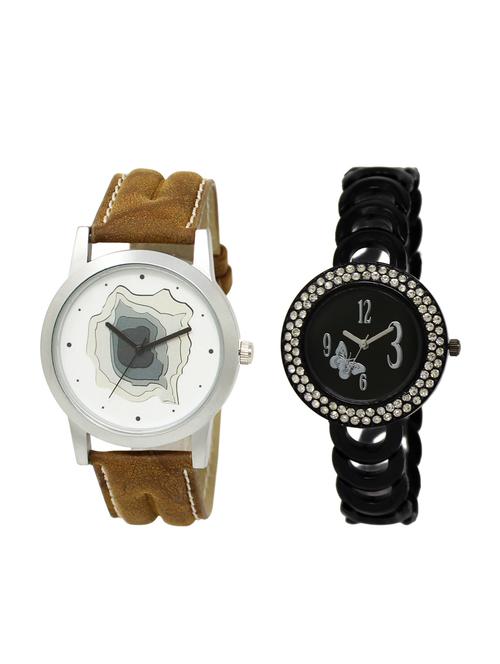 ACNOS Round dial analog couple watch(WAT-LR-09-201-COMBO) - 15500896 - Very Small Image - 1