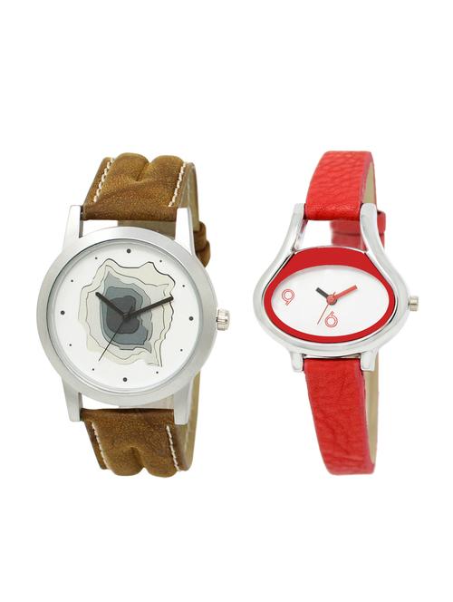 ACNOS Round dial analog couple watch(WAT-LR-09-206-COMBO) - 15500901 - Very Small Image - 1