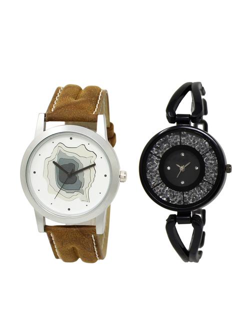 ACNOS Round dial analog couple watch(WAT-LR-09-211-COMBO) - 15500905 - Standard Image - 1