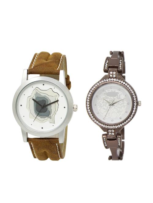 ACNOS Round dial analog couple watch(WAT-LR-09-236-COMBO) - 15500926 - Standard Image - 1