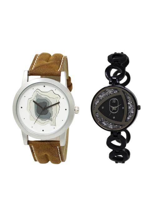 ACNOS Round dial analog couple watch(WAT-LR-09-237-COMBO) - 15500927 - Very Small Image - 1