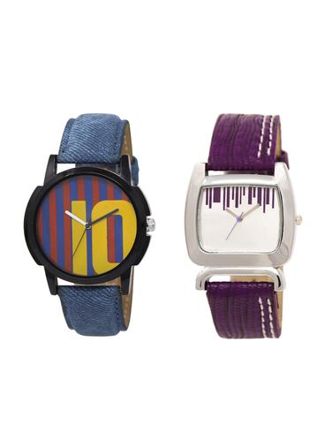ACNOS Round dial analog watch combo(WAT-LR-10-207-COMBO) - 15500955 - Very Small Image - 1
