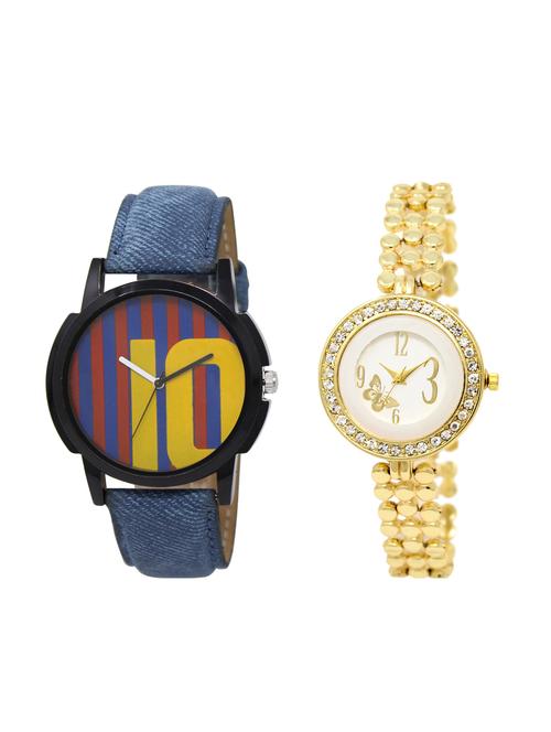 ACNOS Round dial analog couple watch(WAT-LR-10-203-COMBO) - 15500961 - Very Small Image - 1