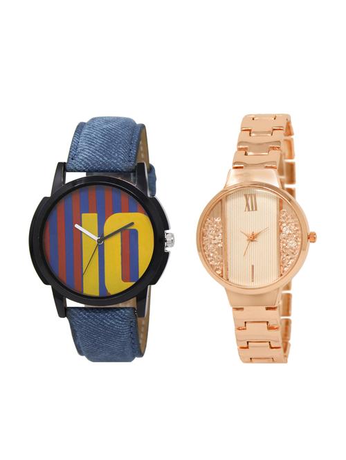 ACNOS Round dial analog couple watch(WAT-LR-10-217-COMBO) - 15500972 - Standard Image - 1