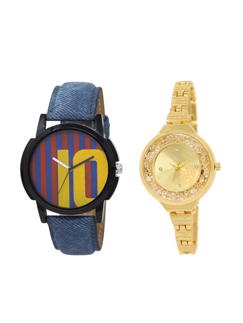 ACNOS Round dial analog couple watch(WAT-LR-10-224-COMBO) - 15500979 - Very Small Image - 1