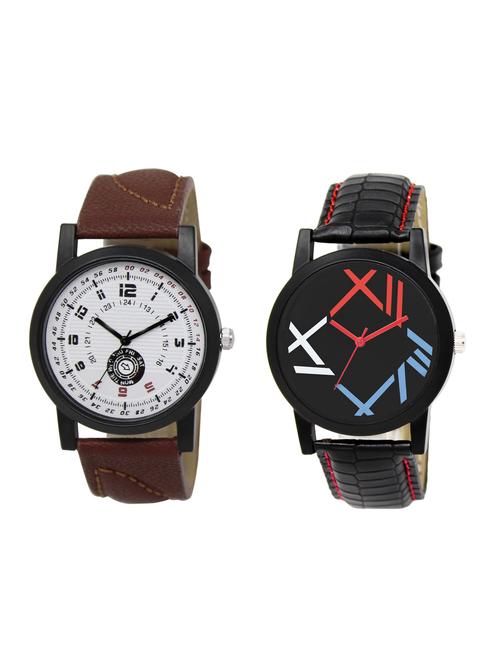 ACNOS Round dial analog watch combo(WAT-LR-11-12-COMBO) - 15500994 - Standard Image - 1