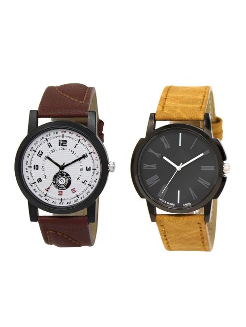 ACNOS Round dial analog watch combo(WAT-LR-11-19-COMBO) - 15501001 - Standard Image - 1