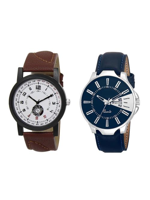 ACNOS Round dial analog watch combo(WAT-LR-11-23-COMBO) - 15501005 - Standard Image - 1