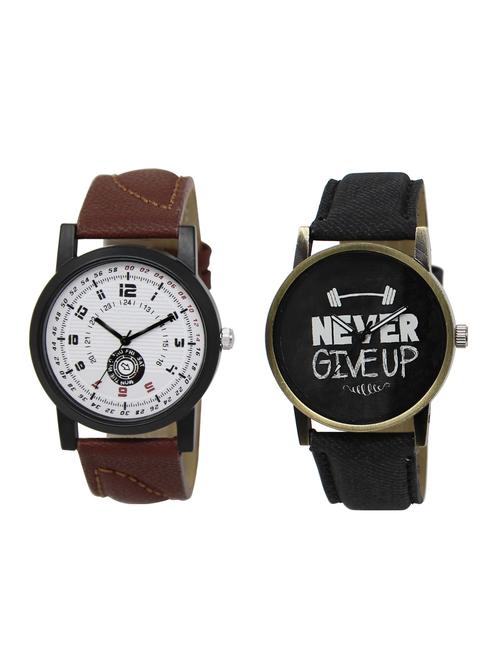 ACNOS Round dial analog watch combo(WAT-LR-11-27-COMBO) - 15501009 - Standard Image - 1