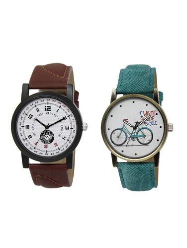 ACNOS Round dial analog watch combo(WAT-LR-11-229-COMBO) - 15501019 - Very Small Image - 1