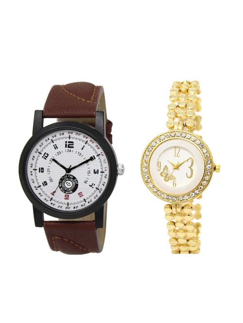 ACNOS Round dial analog couple watch(WAT-LR-11-203-COMBO) - 15501023 - Standard Image - 1