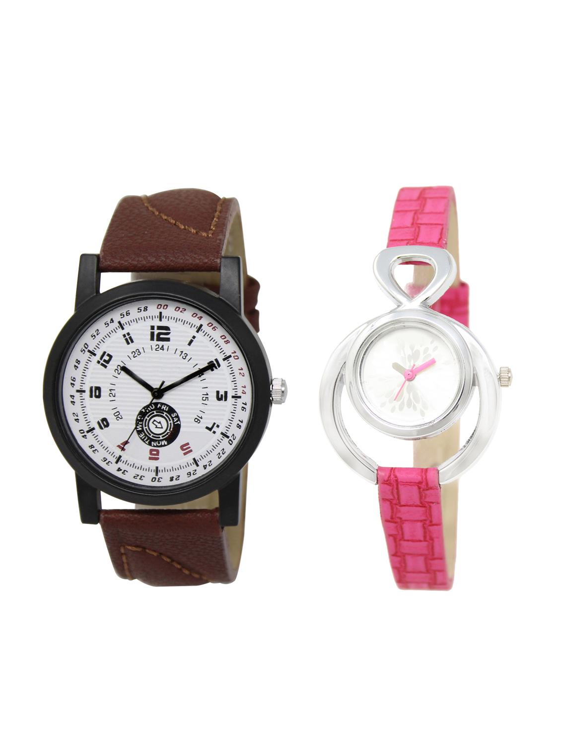 ACNOS Round dial analog couple watch(WAT-LR-11-205-COMBO) - 15501025 - Zoom Image - 1