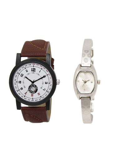 ACNOS Round dial analog couple watch(WAT-LR-11-219-COMBO) - 15501036 - Very Small Image - 1