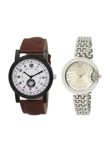 ACNOS Round dial analog couple watch(WAT-LR-11-227-COMBO) - 15501044 - Very Small Image - 1