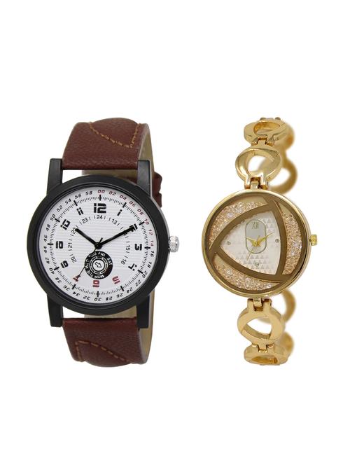 ACNOS Round dial analog couple watch(WAT-LR-11-239-COMBO) - 15501054 - Standard Image - 1