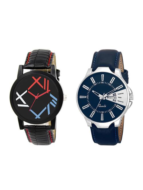 ACNOS Round dial analog watch combo(WAT-LR-12-23-COMBO) - 15501066 - Very Small Image - 1