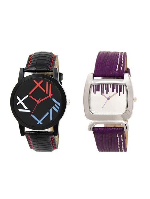 ACNOS Round dial analog watch combo(WAT-LR-12-207-COMBO) - 15501078 - Very Small Image - 1