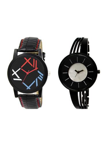ACNOS Round dial analog couple watch(WAT-LR-12-212-COMBO) - 15501079 - Very Small Image - 1