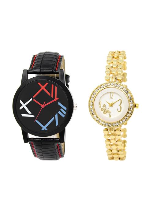 ACNOS Round dial analog couple watch(WAT-LR-12-203-COMBO) - 15501084 - Standard Image - 1