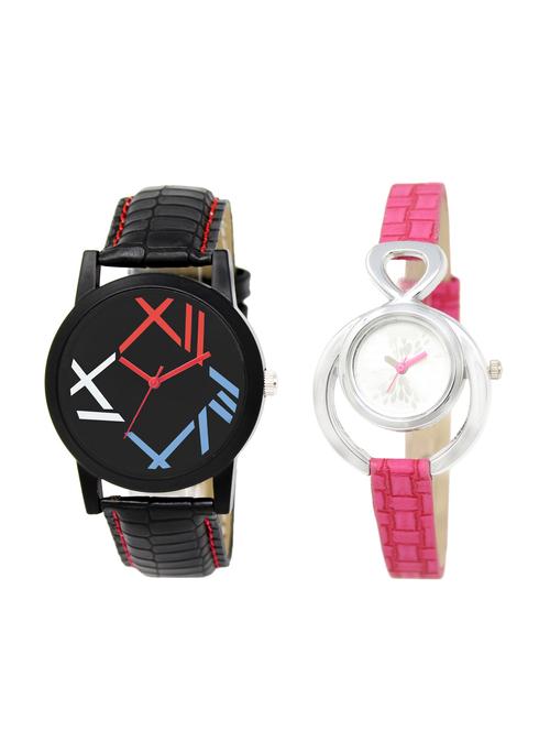 ACNOS Round dial analog couple watch(WAT-LR-12-205-COMBO) - 15501086 - Standard Image - 1