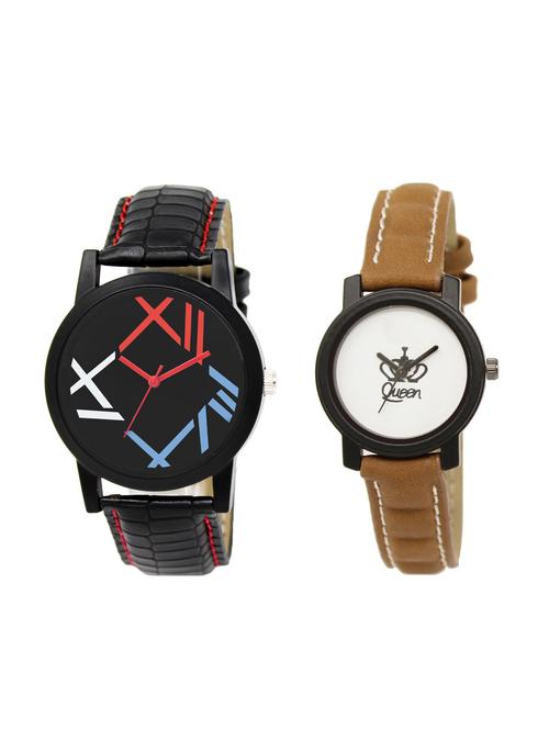 ACNOS Round dial analog couple watch(WAT-LR-12-209-COMBO) - 15501089 - Standard Image - 1