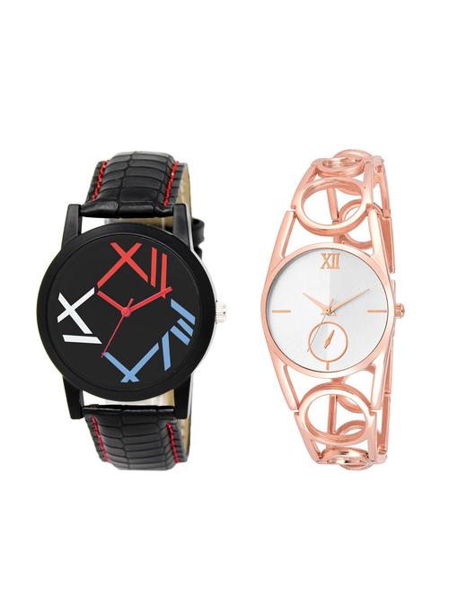 ACNOS Round dial analog couple watch(WAT-LR-12-213-COMBO) - 15501092 - Standard Image - 1