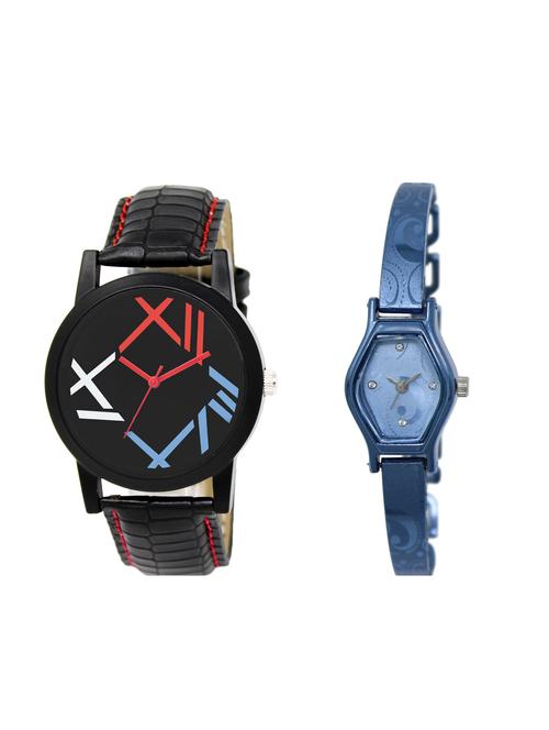 ACNOS Round dial analog couple watch(WAT-LR-12-218-COMBO) - 15501096 - Very Small Image - 1