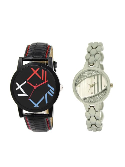 ACNOS Round dial analog couple watch(WAT-LR-12-223-COMBO) - 15501101 - Very Small Image - 1