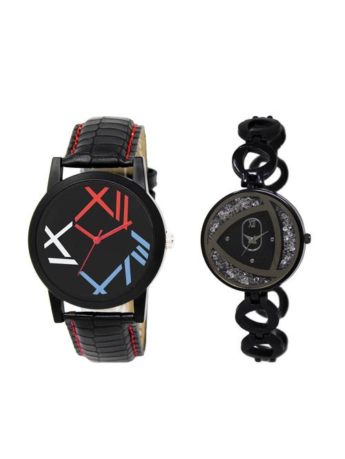 ACNOS Round dial analog couple watch(WAT-LR-12-237-COMBO) - 15501113 - Standard Image - 1