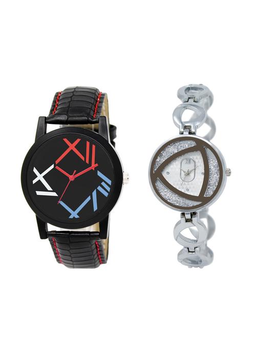 ACNOS Round dial analog couple watch(WAT-LR-12-240-COMBO) - 15501116 - Very Small Image - 1
